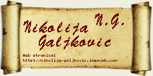 Nikolija Galjković vizit kartica